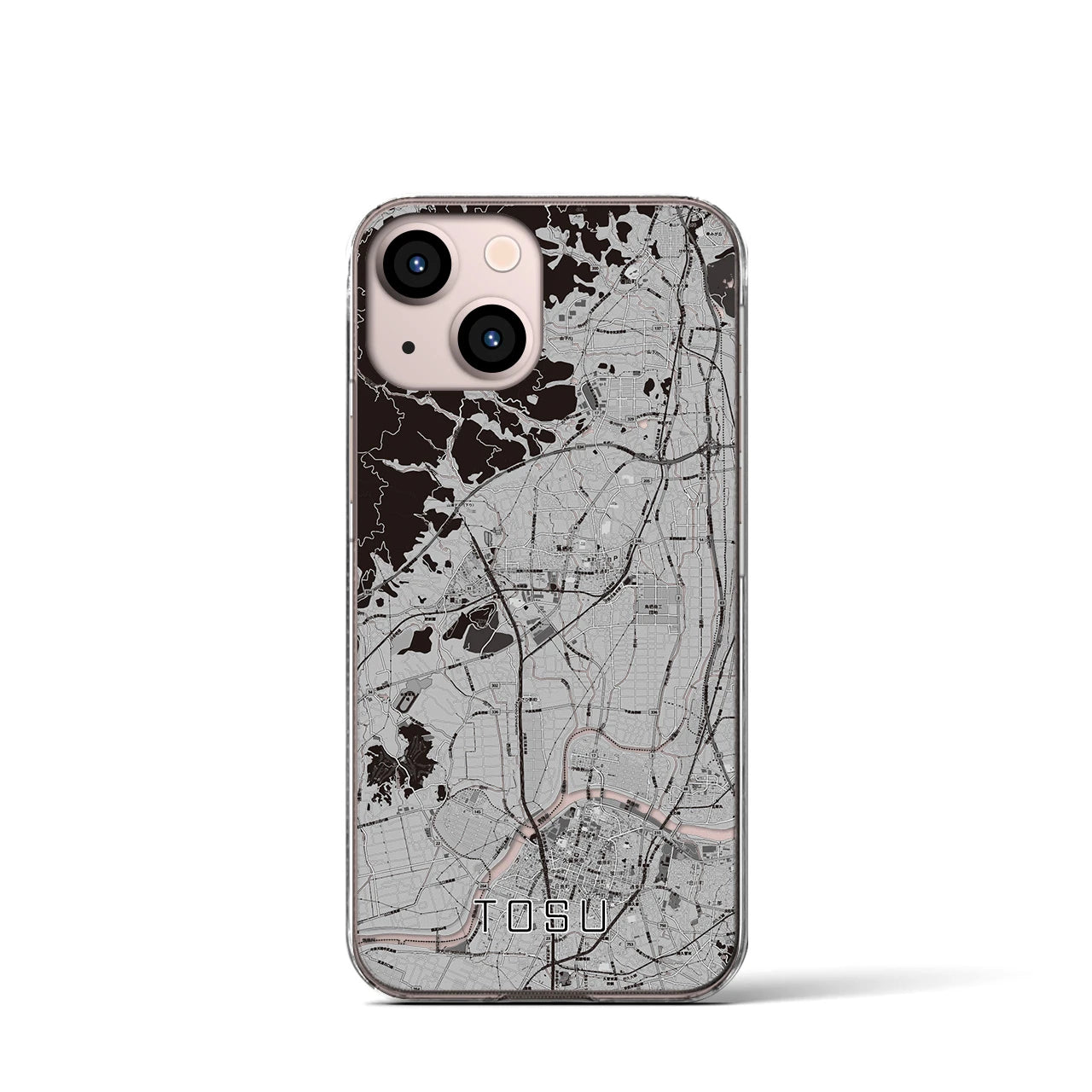 【鳥栖(佐賀県)】地図柄iPhoneケース(クリアタイプ)