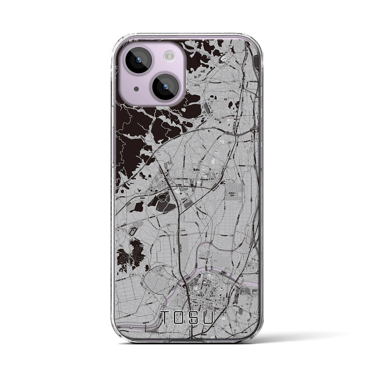 【鳥栖(佐賀県)】地図柄iPhoneケース(クリアタイプ)