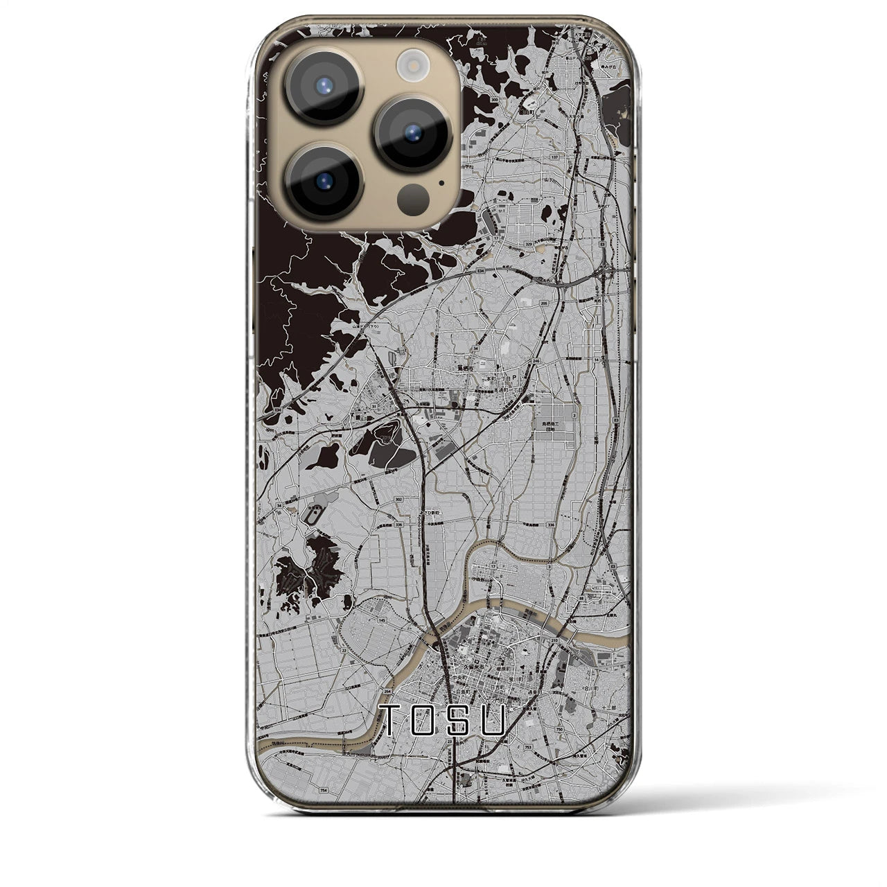 【鳥栖(佐賀県)】地図柄iPhoneケース(クリアタイプ)