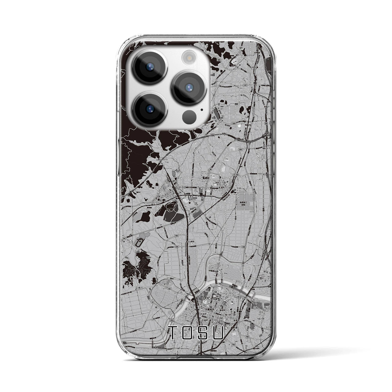 【鳥栖(佐賀県)】地図柄iPhoneケース(クリアタイプ)