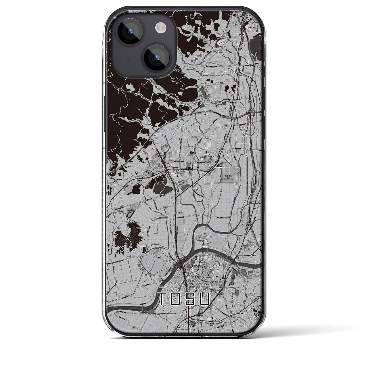 【鳥栖(佐賀県)】地図柄iPhoneケース(クリアタイプ)