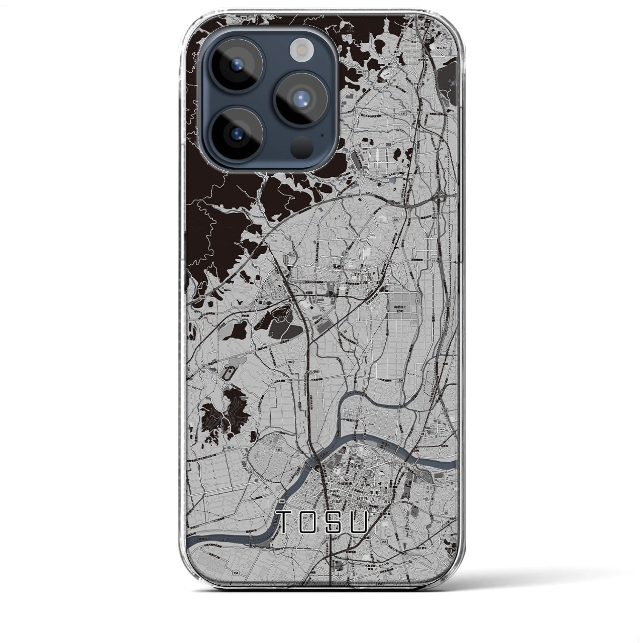 【鳥栖(佐賀県)】地図柄iPhoneケース(クリアタイプ)