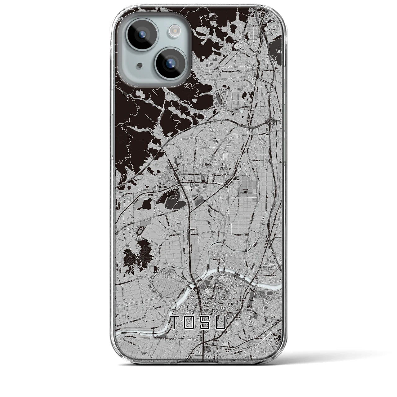 【鳥栖(佐賀県)】地図柄iPhoneケース(クリアタイプ)