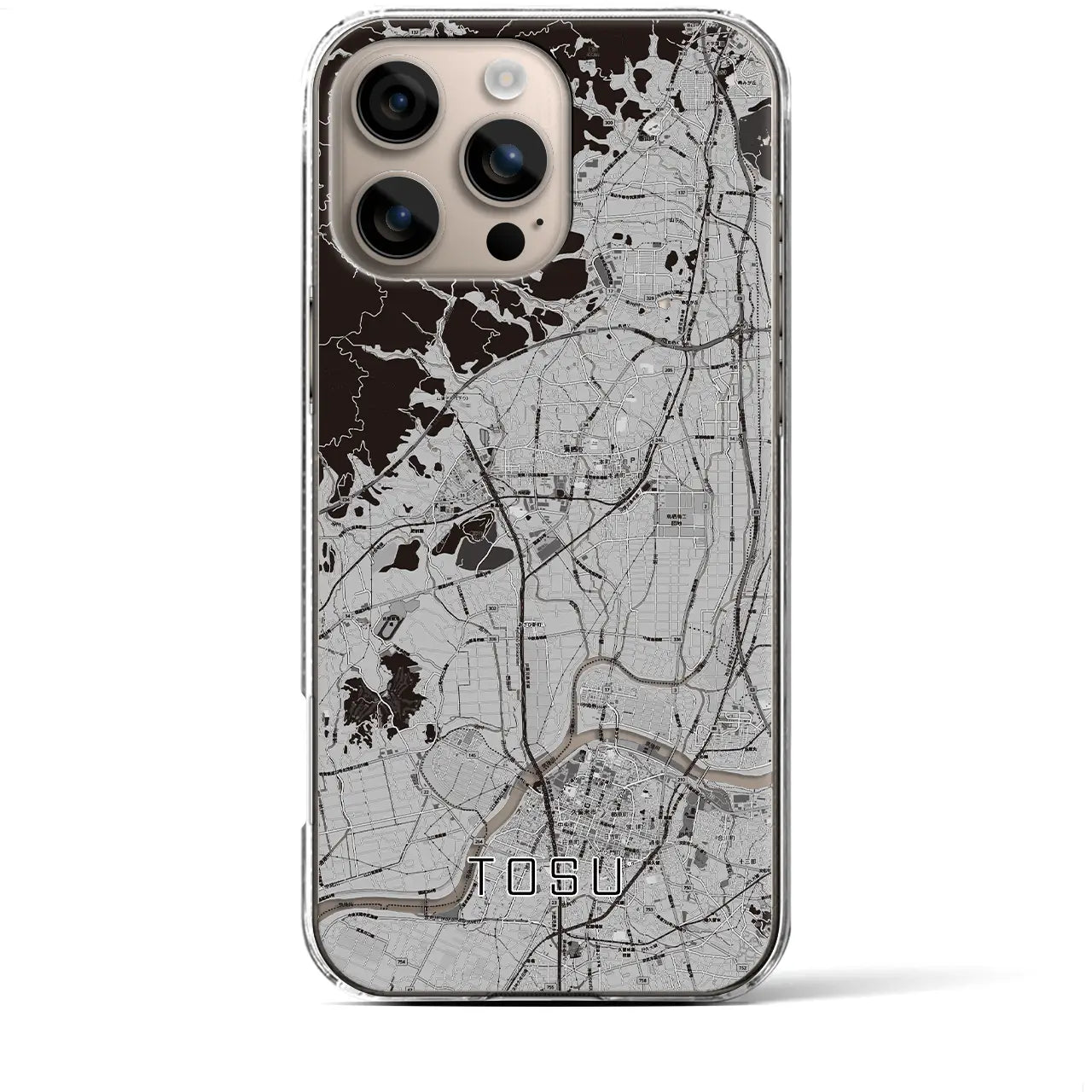 【鳥栖(佐賀県)】地図柄iPhoneケース(クリアタイプ)