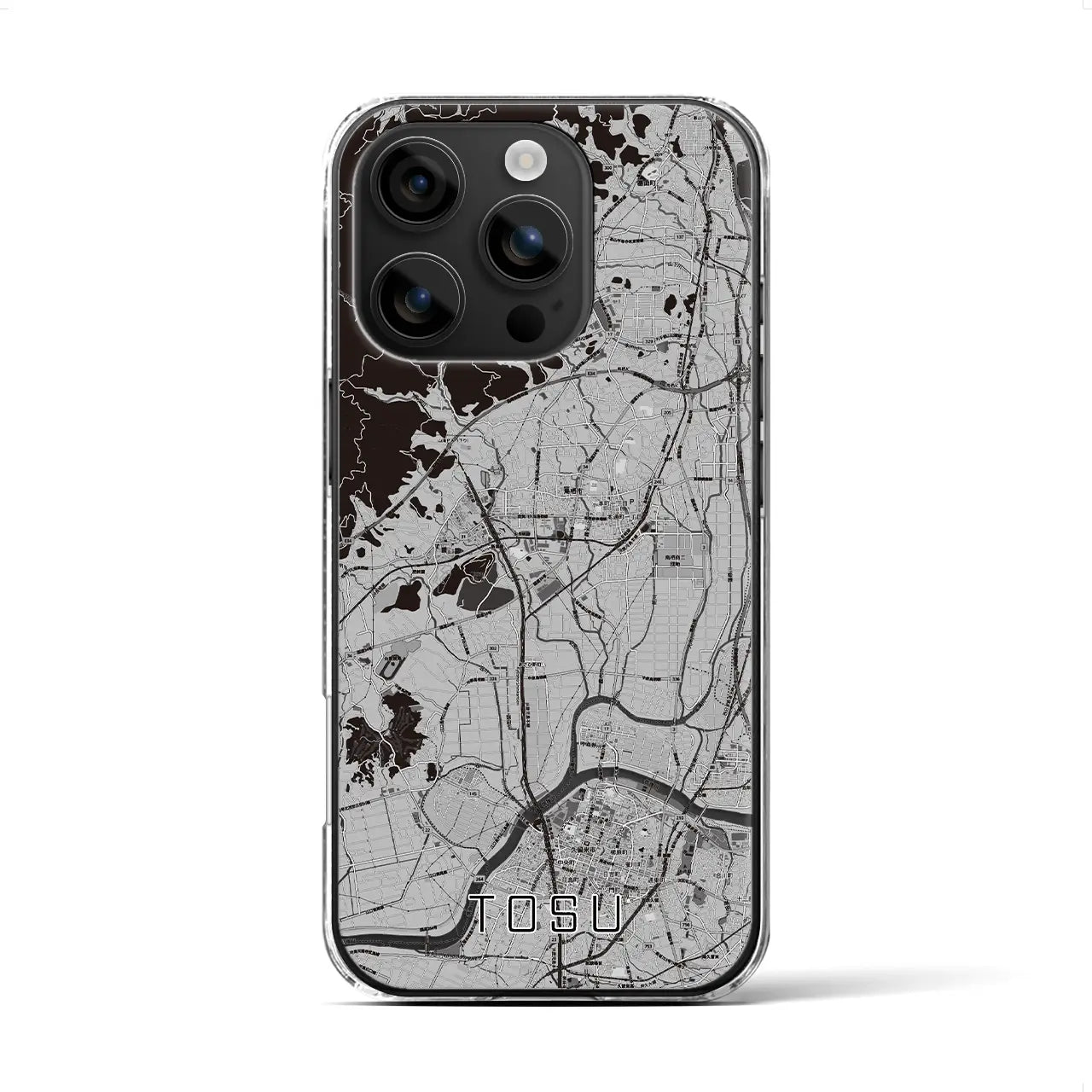 【鳥栖(佐賀県)】地図柄iPhoneケース(クリアタイプ)