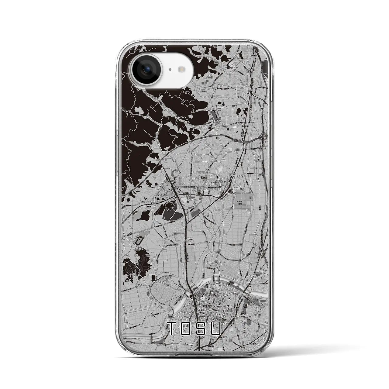 【鳥栖(佐賀県)】地図柄iPhoneケース(クリアタイプ)