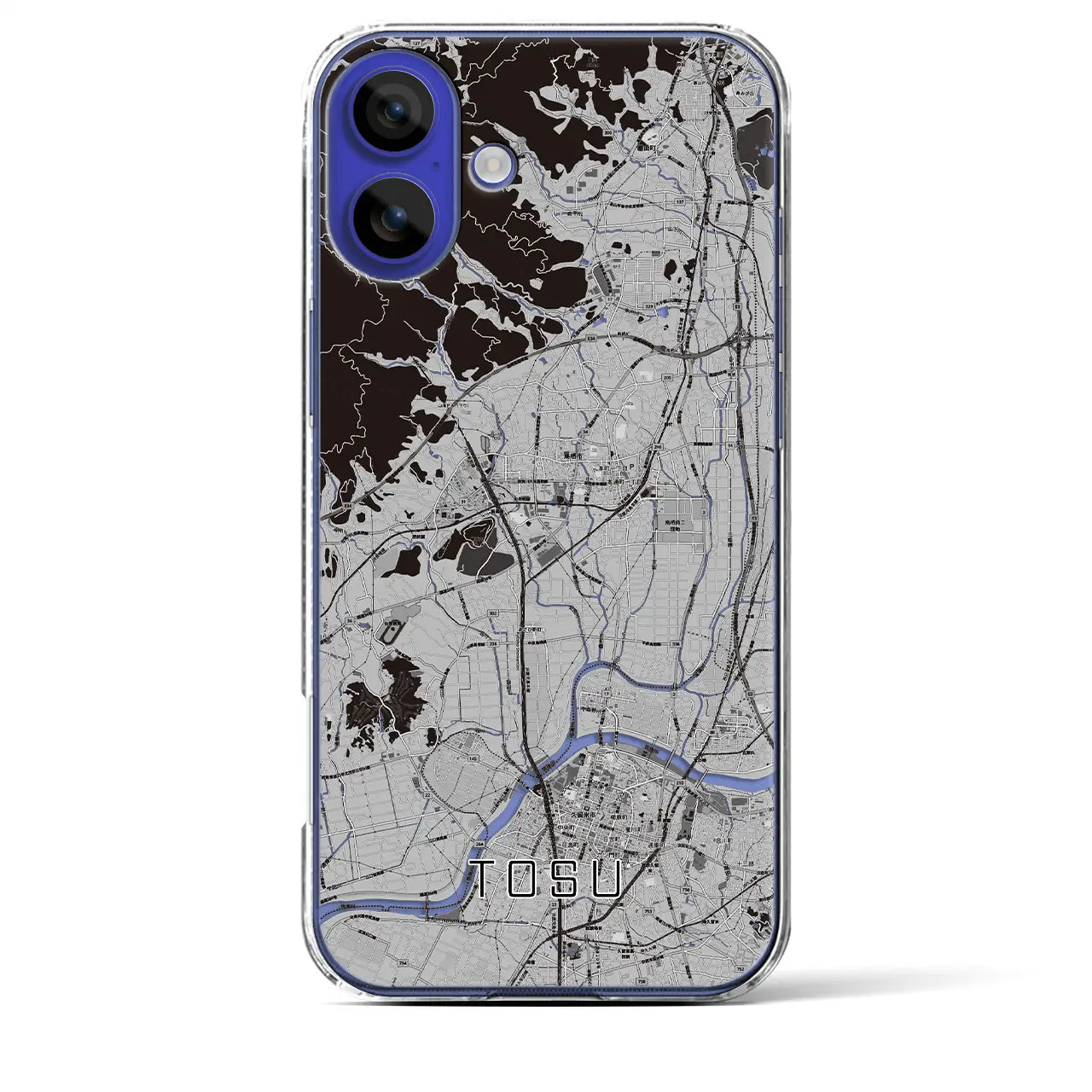 【鳥栖(佐賀県)】地図柄iPhoneケース(クリアタイプ)