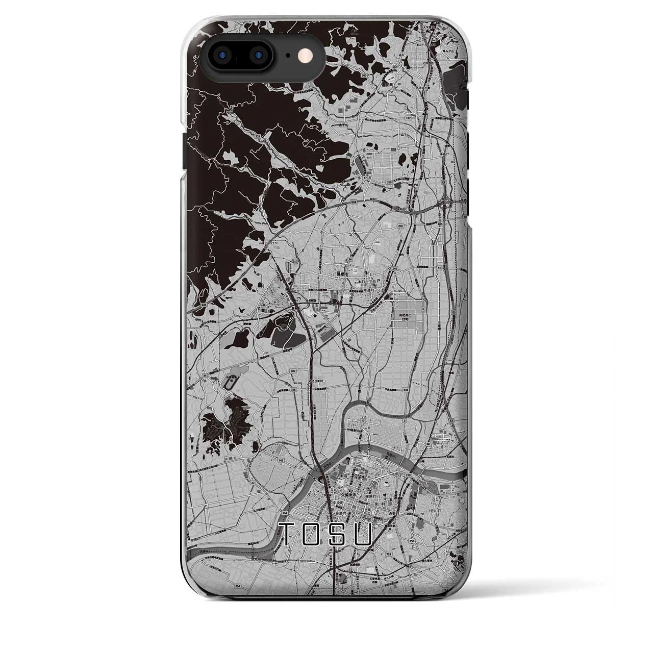 【鳥栖(佐賀県)】地図柄iPhoneケース(クリアタイプ)