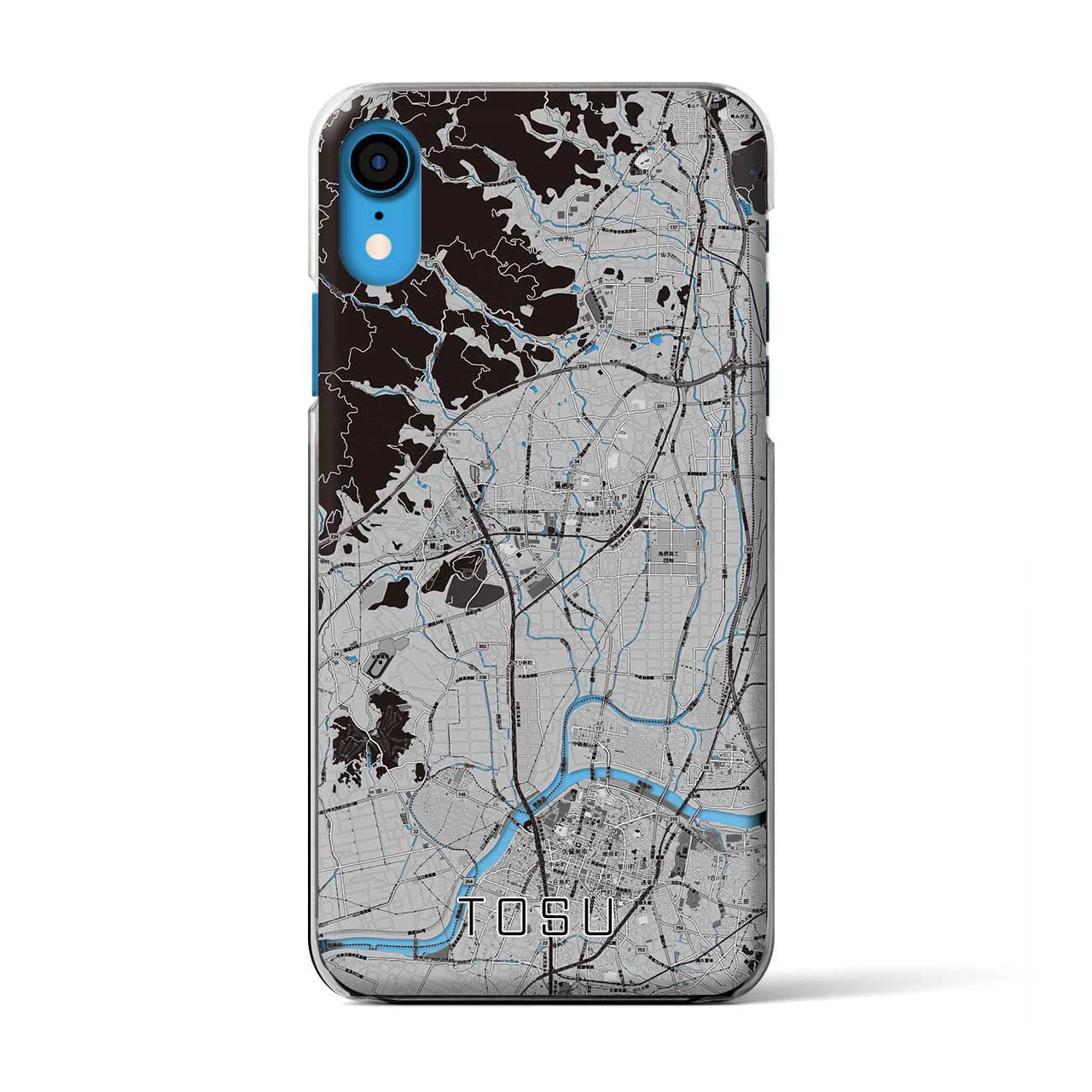 【鳥栖(佐賀県)】地図柄iPhoneケース(クリアタイプ)