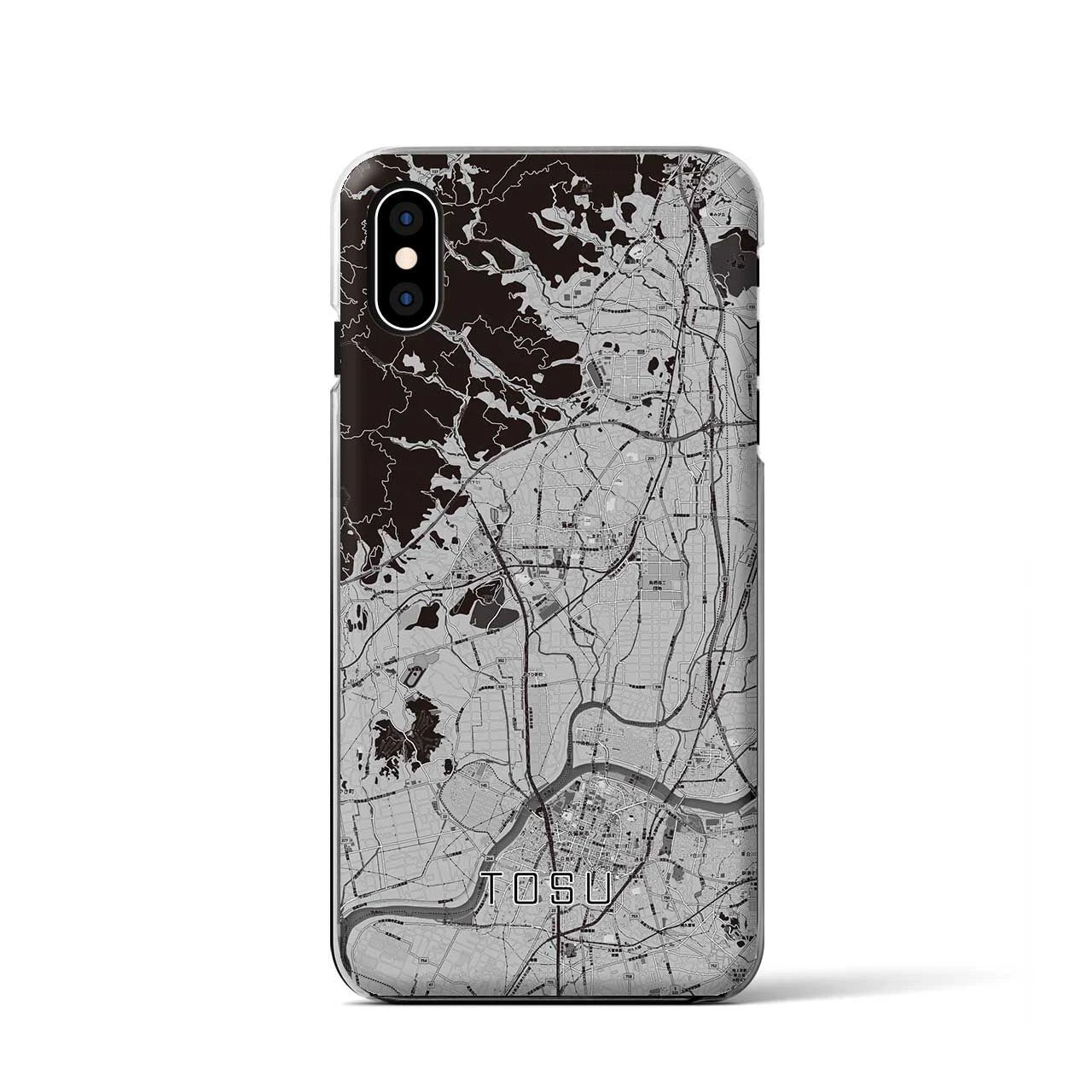 【鳥栖(佐賀県)】地図柄iPhoneケース(クリアタイプ)