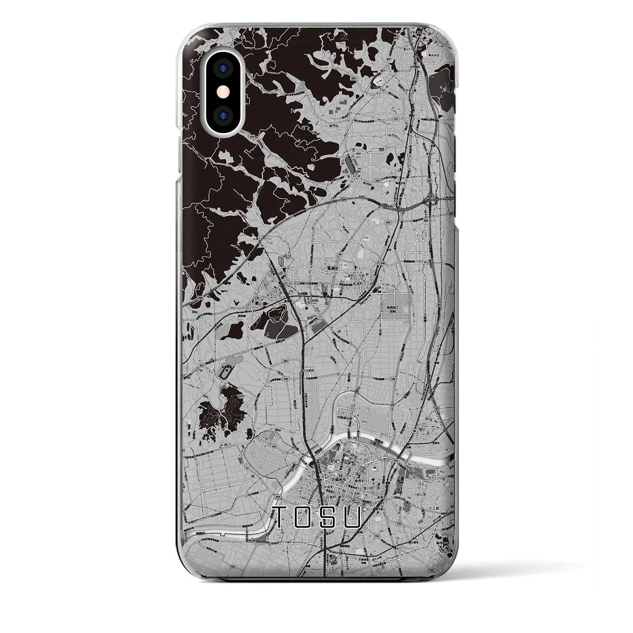 【鳥栖(佐賀県)】地図柄iPhoneケース(クリアタイプ)