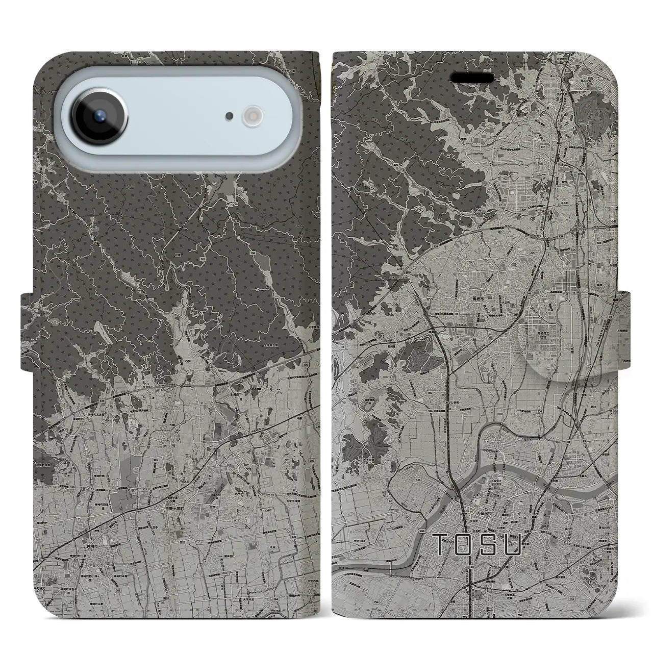 【鳥栖(佐賀県)】地図柄iPhoneケース(手帳タイプ)