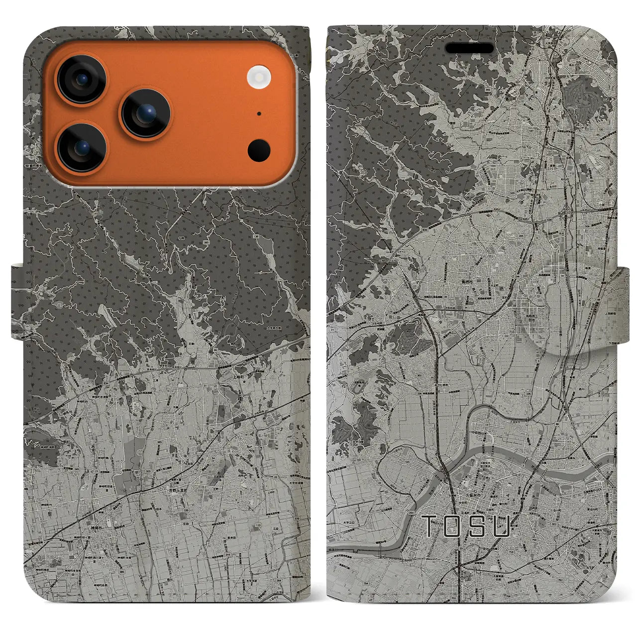 【鳥栖(佐賀県)】地図柄iPhoneケース(手帳タイプ)