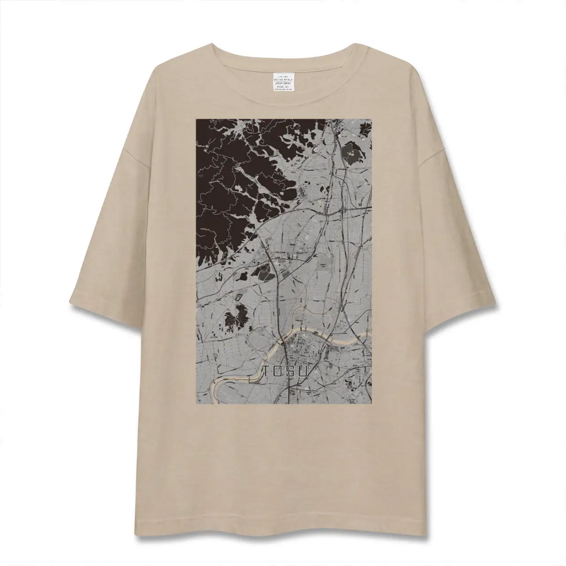【鳥栖(佐賀県)】地図柄ビッグシルエットTシャツ