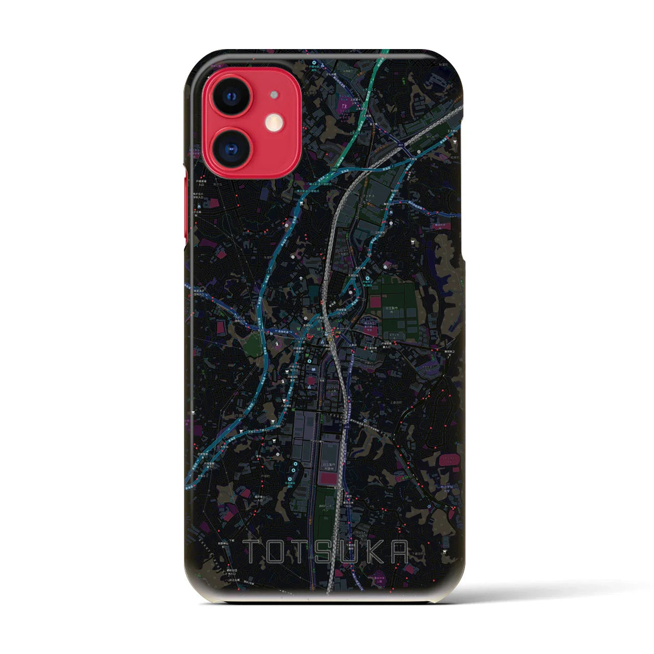 【戸塚(神奈川県)】地図柄iPhoneケース(バックカバータイプ)