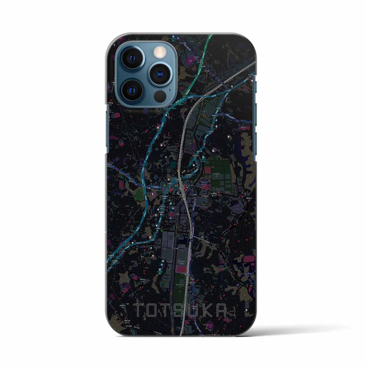 【戸塚(神奈川県)】地図柄iPhoneケース(バックカバータイプ)