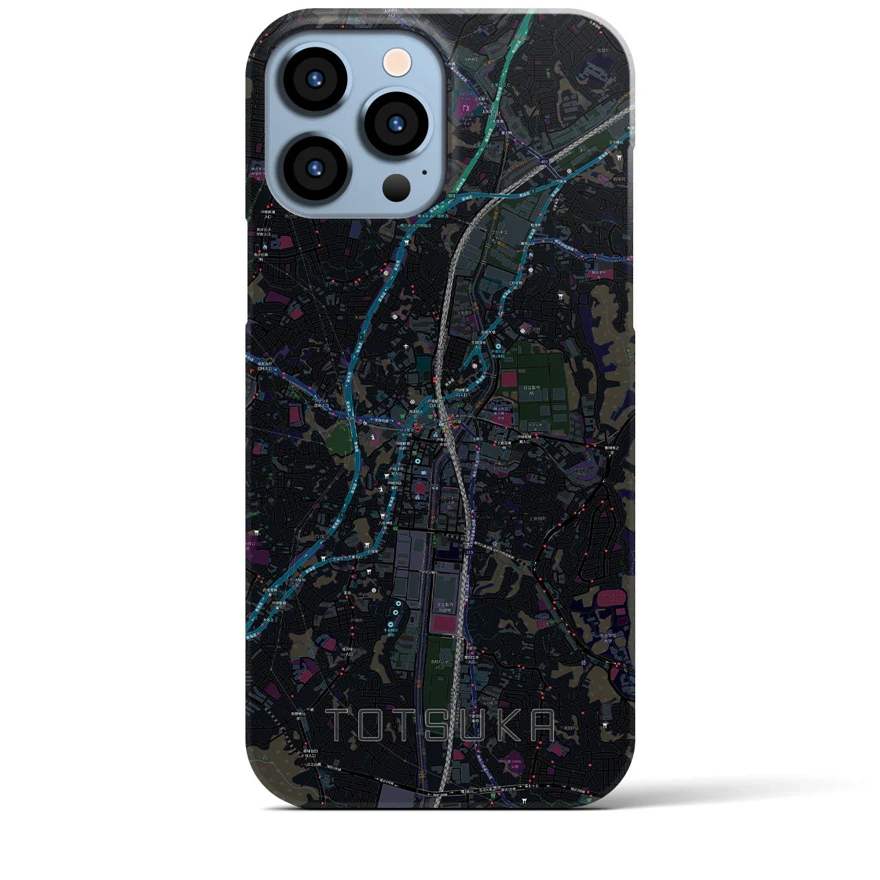 【戸塚(神奈川県)】地図柄iPhoneケース(バックカバータイプ)