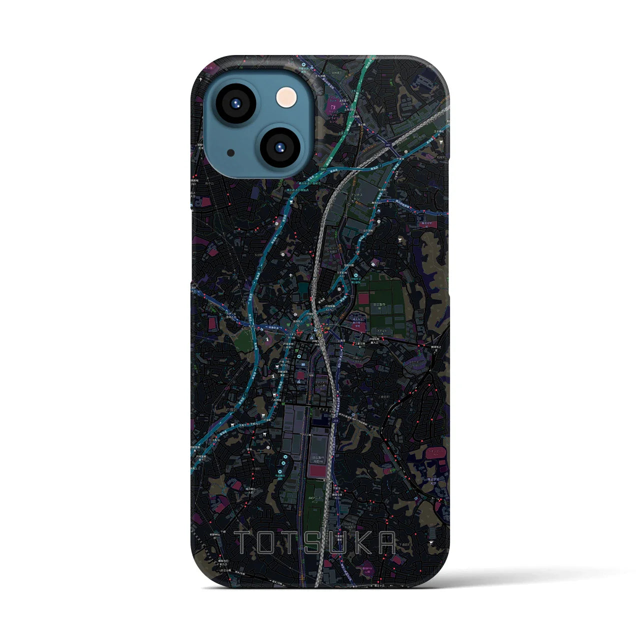 【戸塚(神奈川県)】地図柄iPhoneケース(バックカバータイプ)