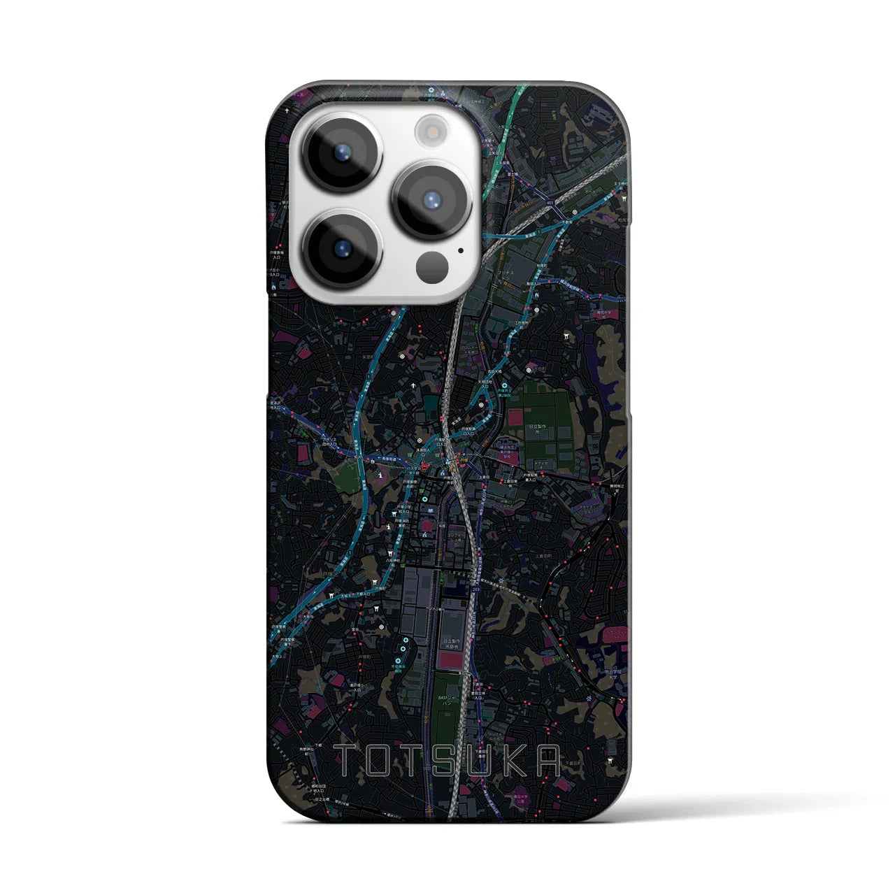 【戸塚(神奈川県)】地図柄iPhoneケース(バックカバータイプ)
