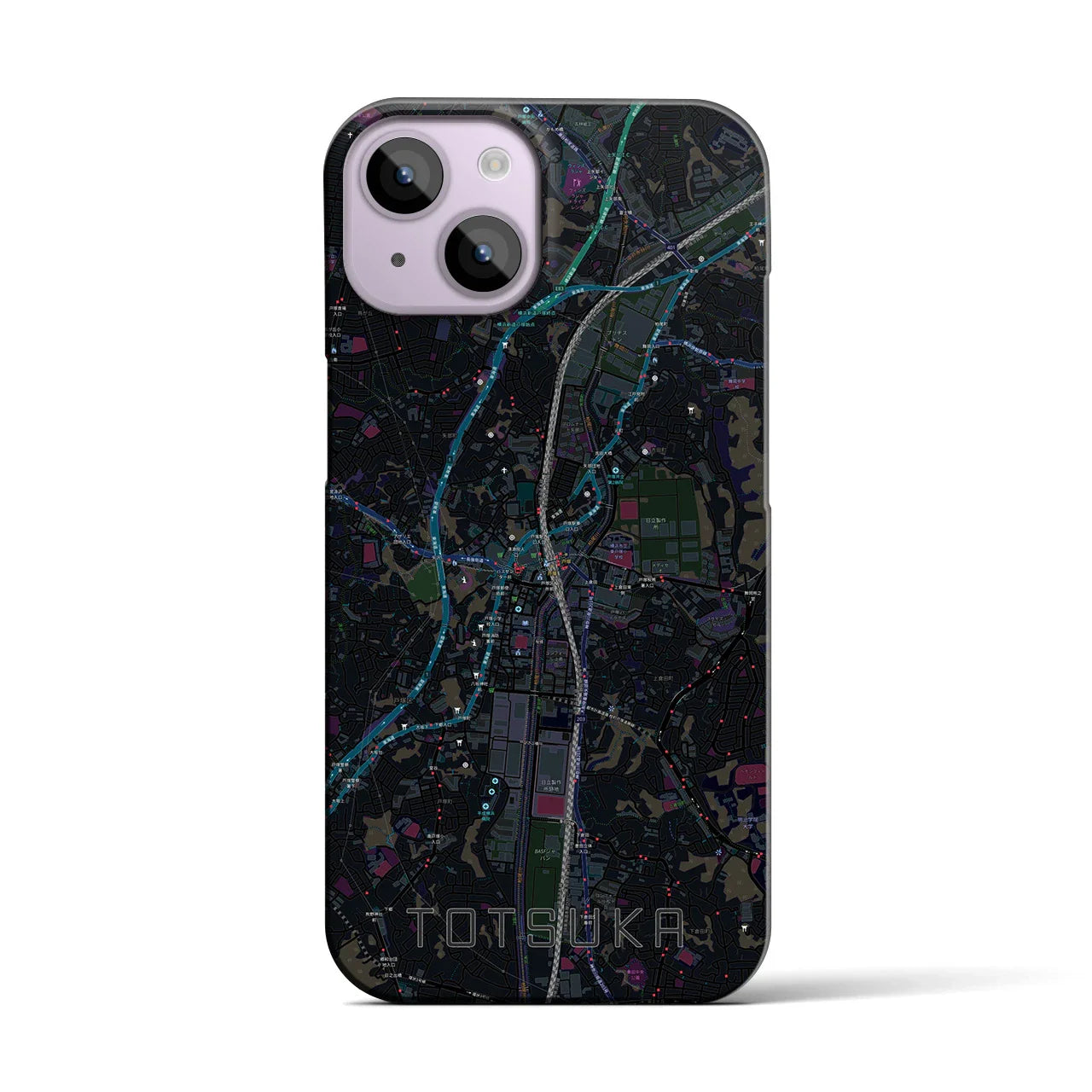 【戸塚(神奈川県)】地図柄iPhoneケース(バックカバータイプ)