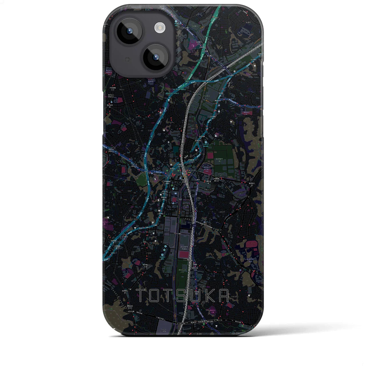【戸塚(神奈川県)】地図柄iPhoneケース(バックカバータイプ)