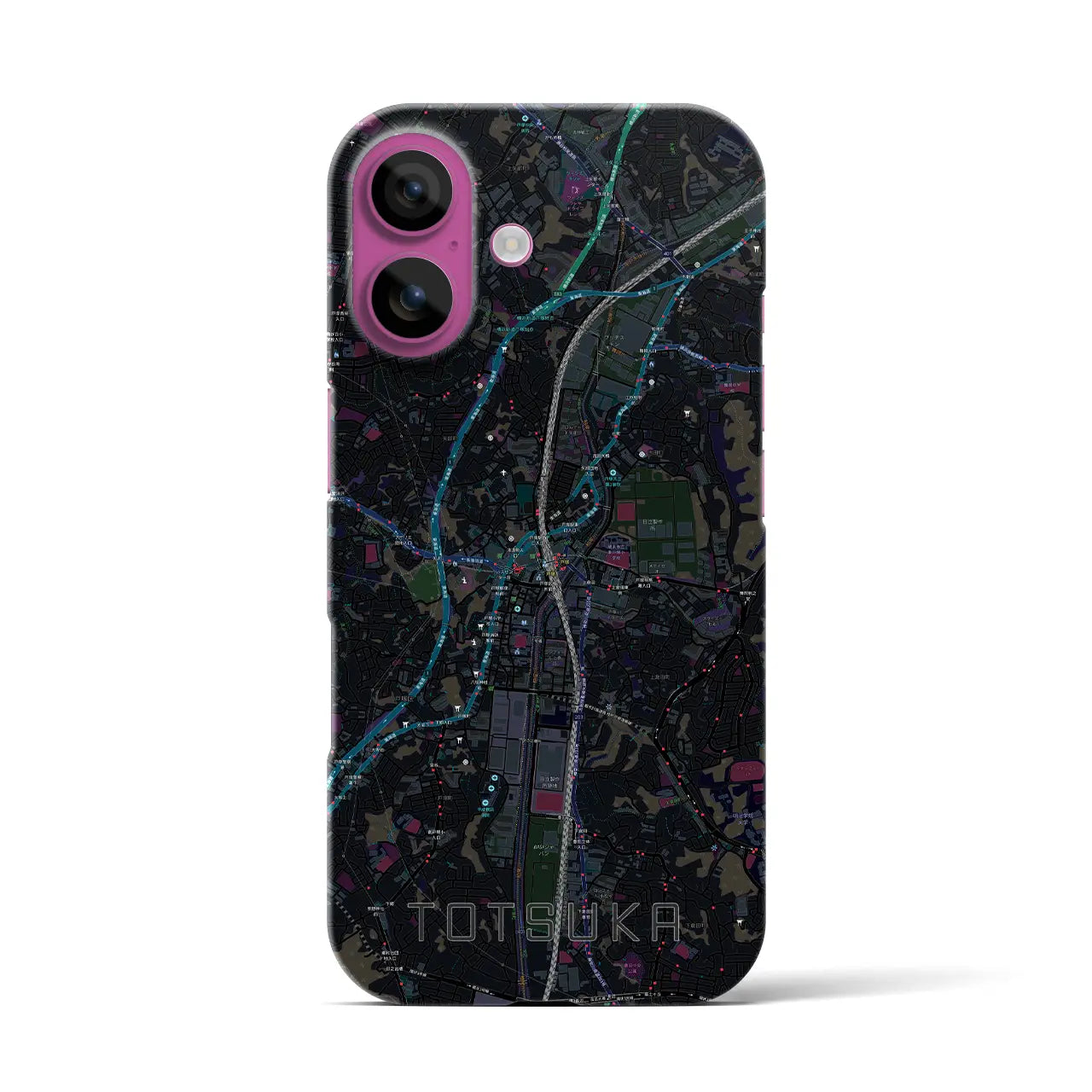 【戸塚(神奈川県)】地図柄iPhoneケース(バックカバータイプ)