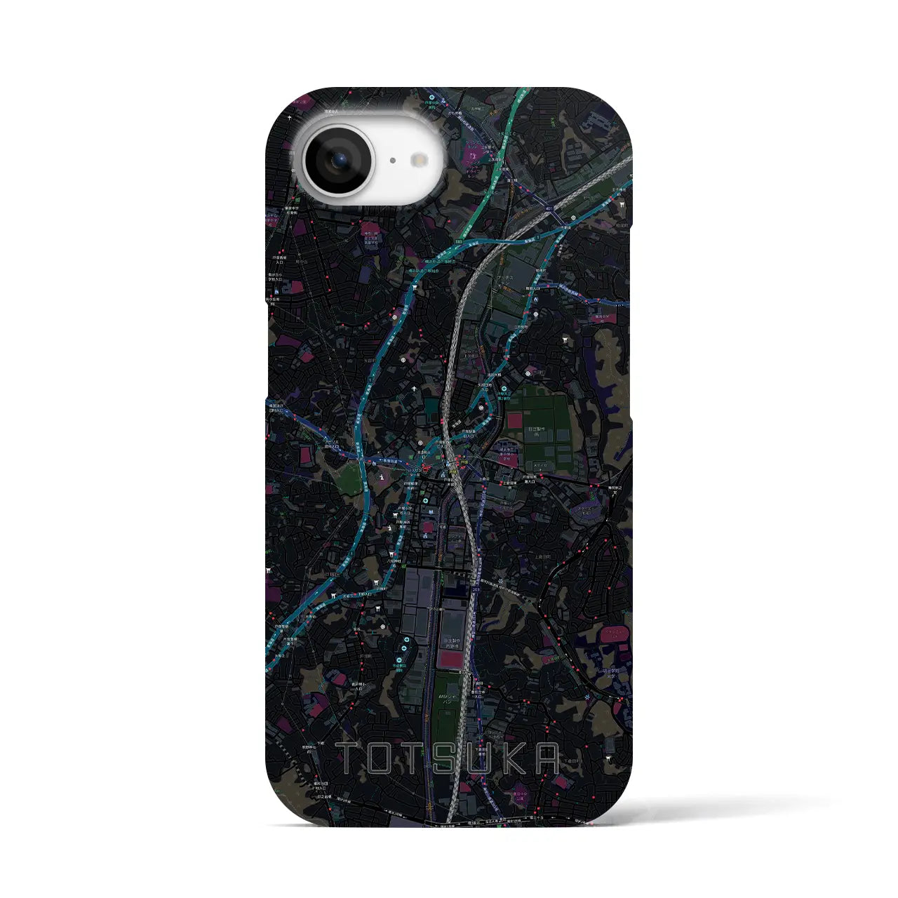 【戸塚(神奈川県)】地図柄iPhoneケース(バックカバータイプ)