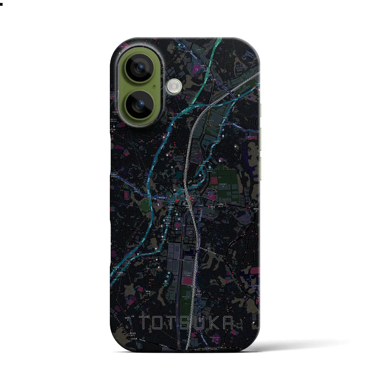 【戸塚(神奈川県)】地図柄iPhoneケース(バックカバータイプ)