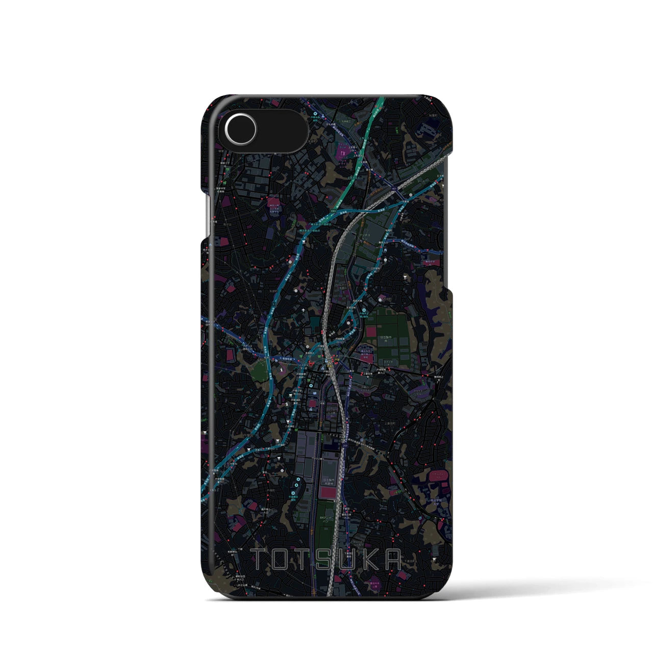 【戸塚(神奈川県)】地図柄iPhoneケース(バックカバータイプ)