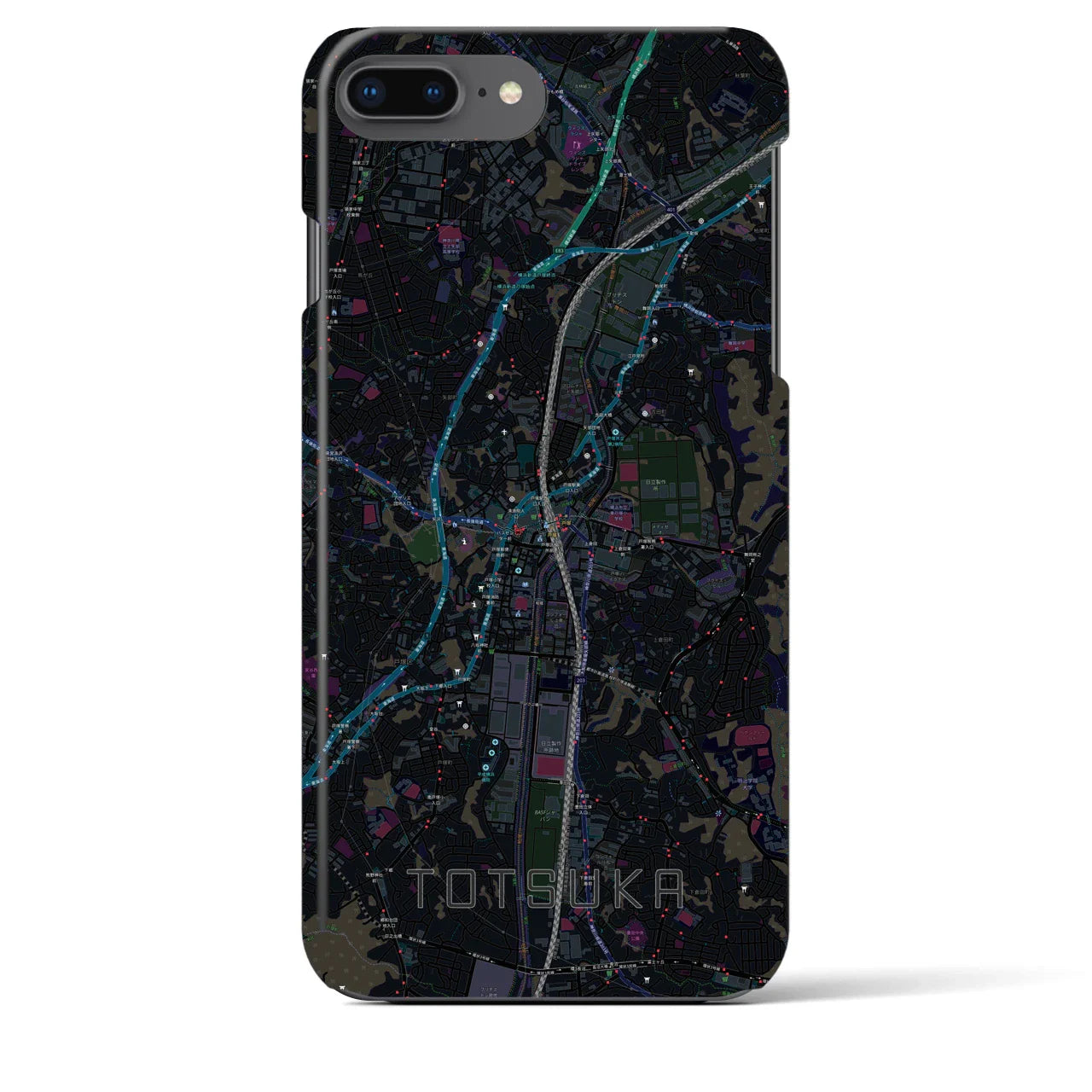 【戸塚(神奈川県)】地図柄iPhoneケース(バックカバータイプ)