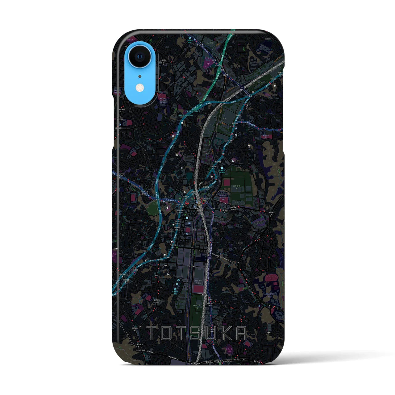 【戸塚(神奈川県)】地図柄iPhoneケース(バックカバータイプ)