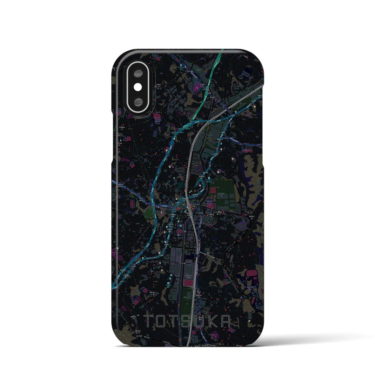 【戸塚(神奈川県)】地図柄iPhoneケース(バックカバータイプ)