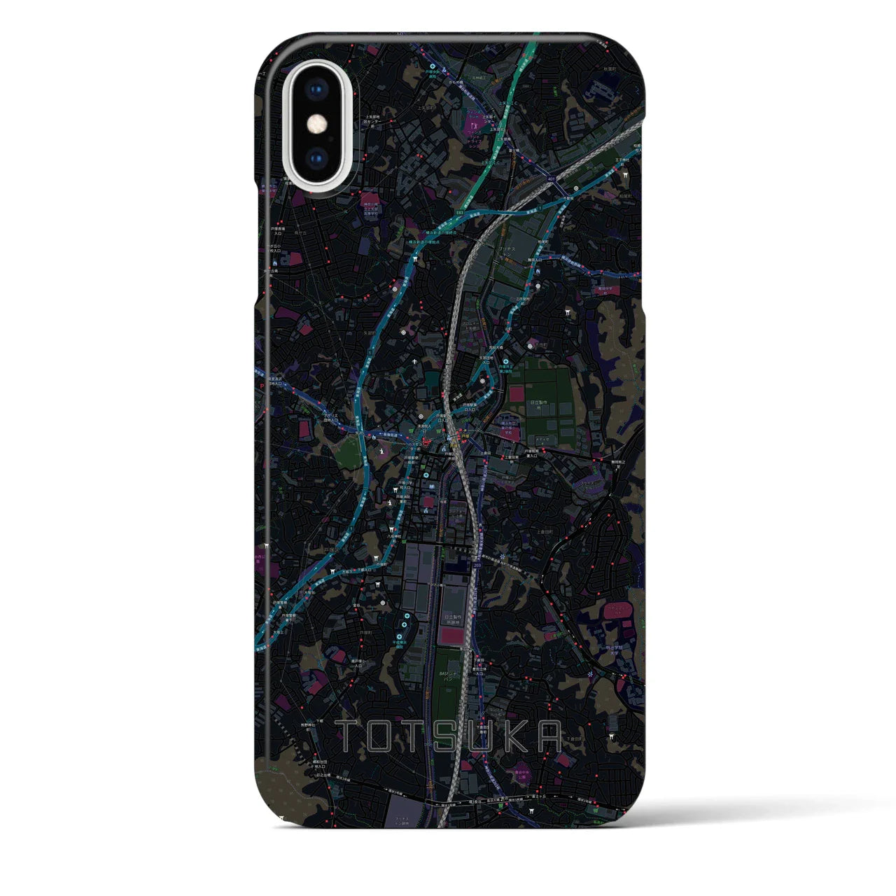 【戸塚(神奈川県)】地図柄iPhoneケース(バックカバータイプ)