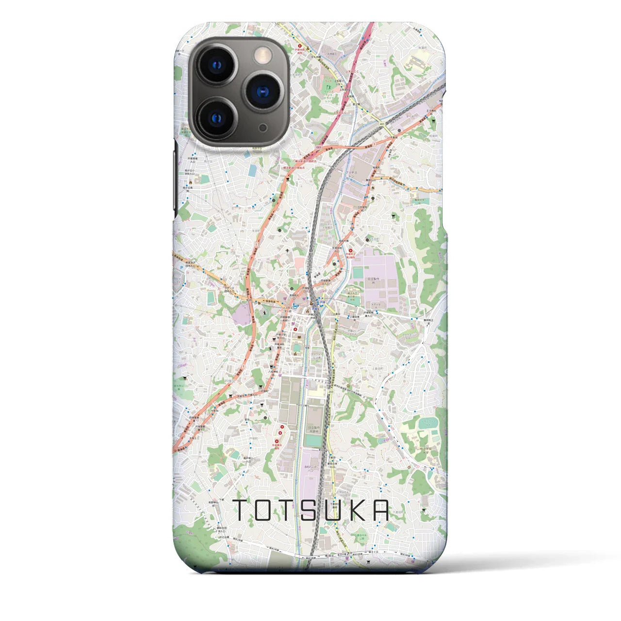 【戸塚(神奈川県)】地図柄iPhoneケース(バックカバータイプ)
