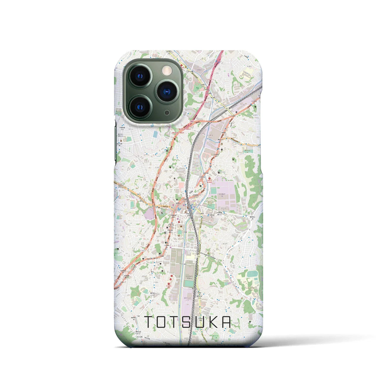 【戸塚(神奈川県)】地図柄iPhoneケース(バックカバータイプ)