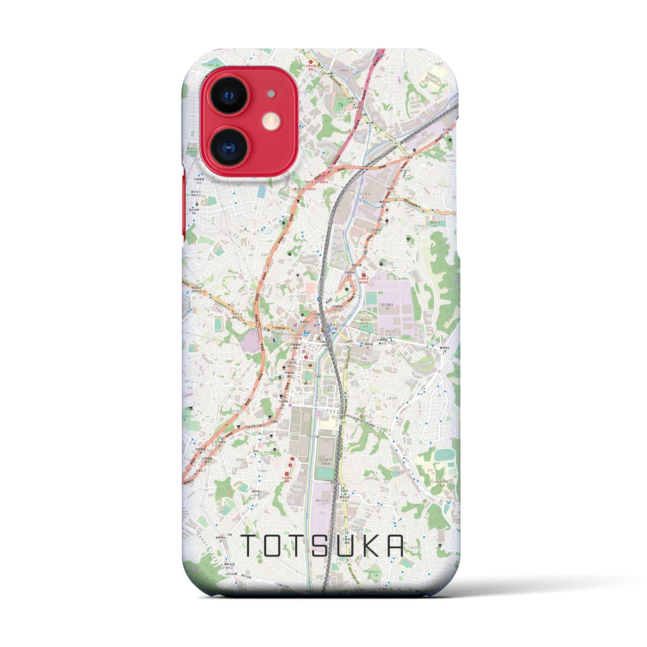 【戸塚(神奈川県)】地図柄iPhoneケース(バックカバータイプ)
