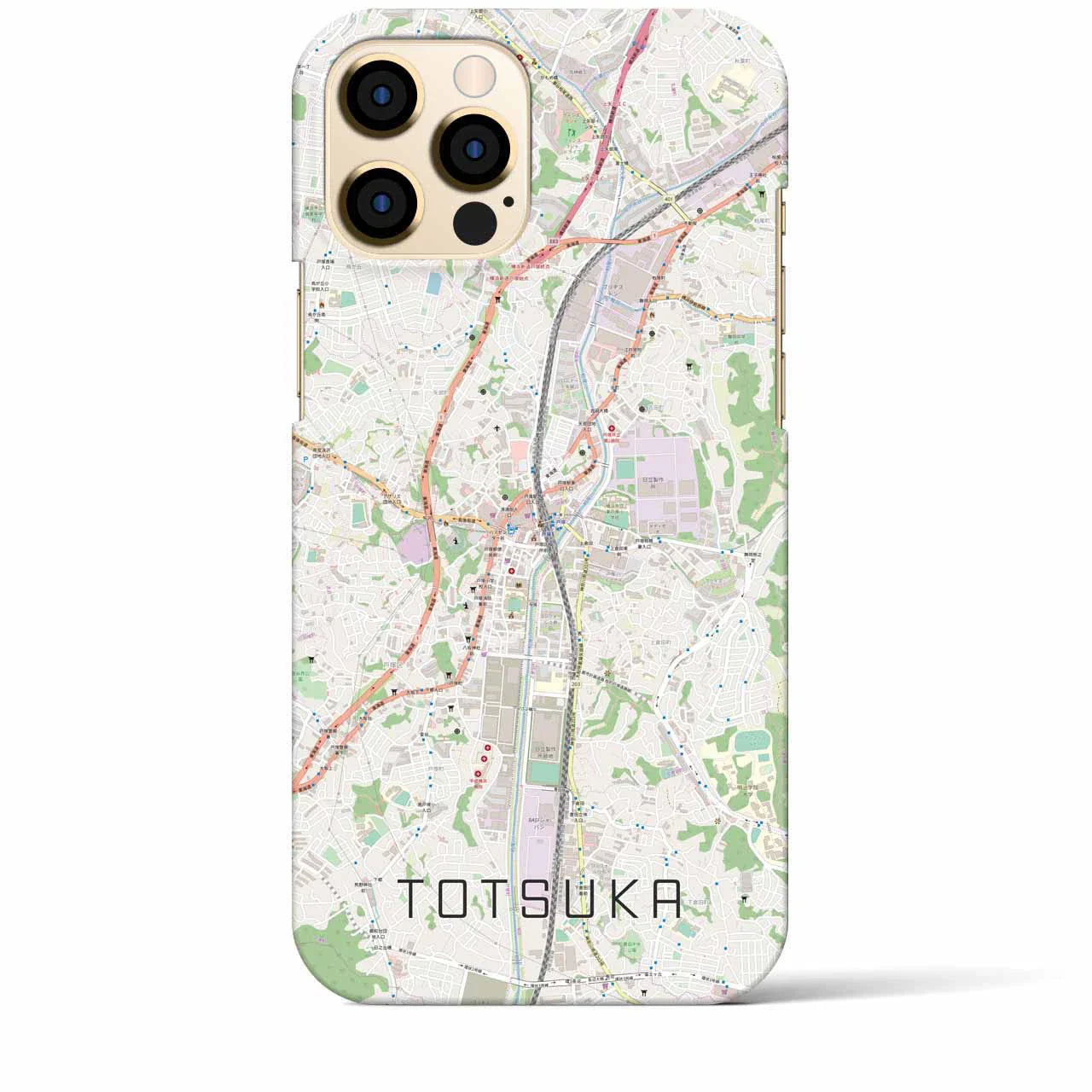 【戸塚(神奈川県)】地図柄iPhoneケース(バックカバータイプ)
