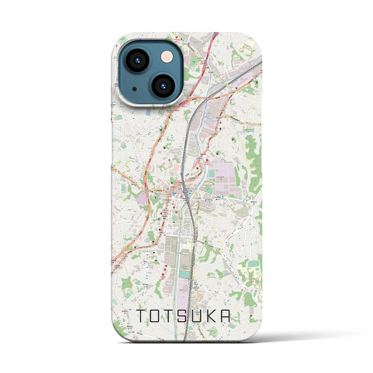 【戸塚(神奈川県)】地図柄iPhoneケース(バックカバータイプ)