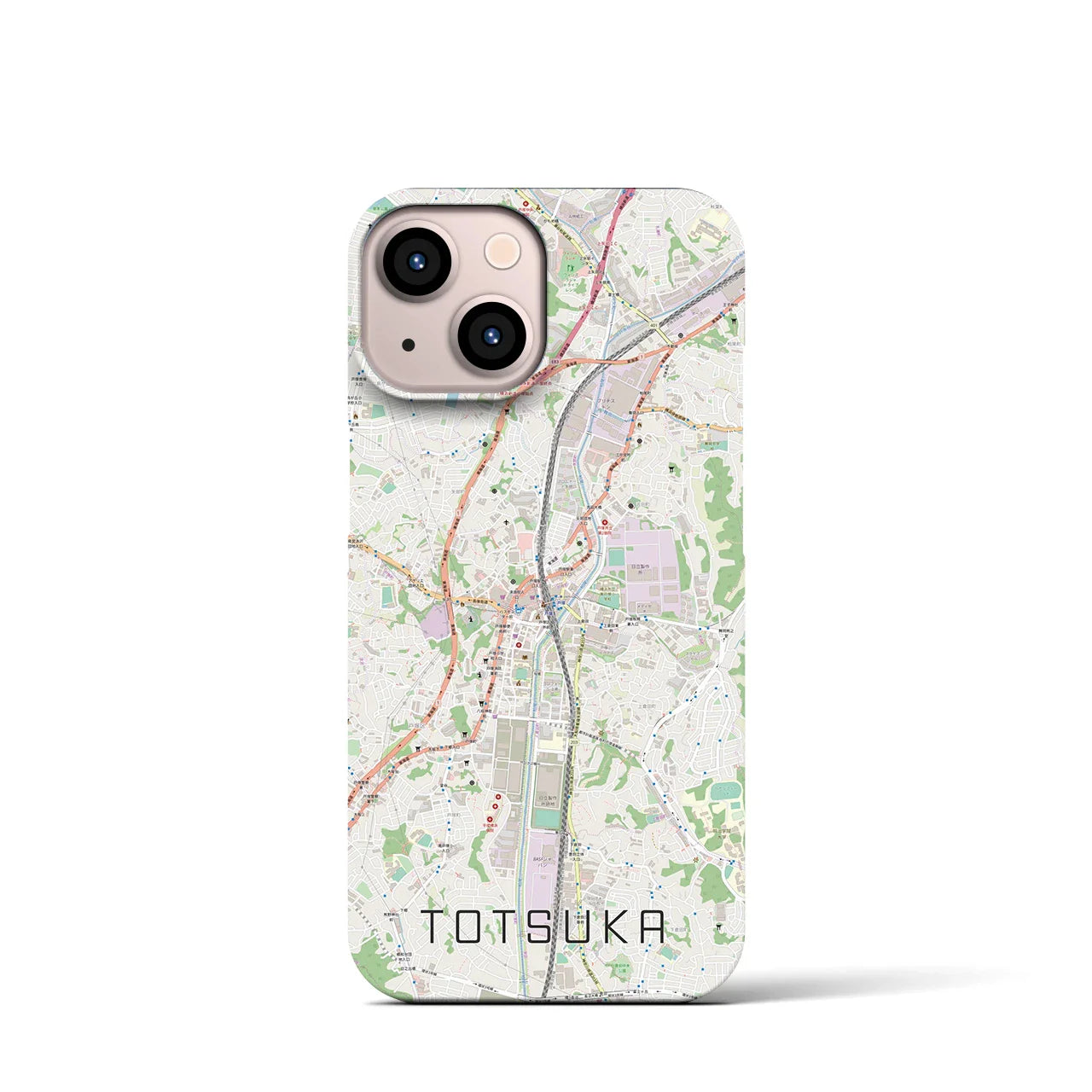 【戸塚(神奈川県)】地図柄iPhoneケース(バックカバータイプ)