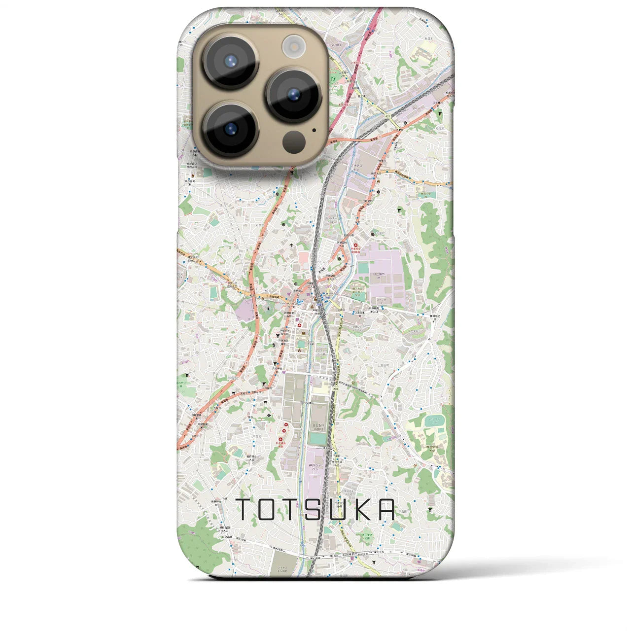 【戸塚(神奈川県)】地図柄iPhoneケース(バックカバータイプ)