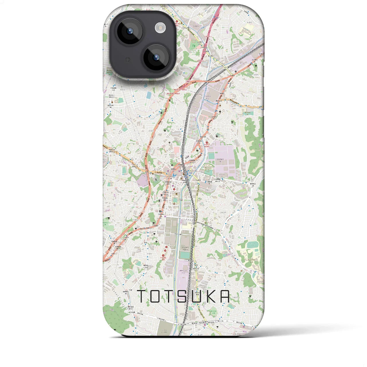 【戸塚(神奈川県)】地図柄iPhoneケース(バックカバータイプ)