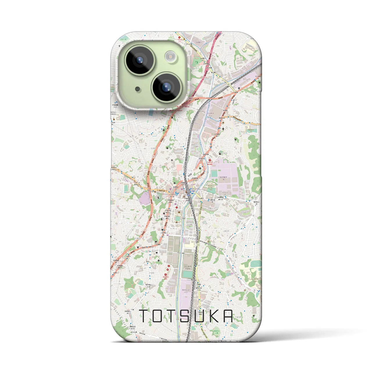 【戸塚(神奈川県)】地図柄iPhoneケース(バックカバータイプ)