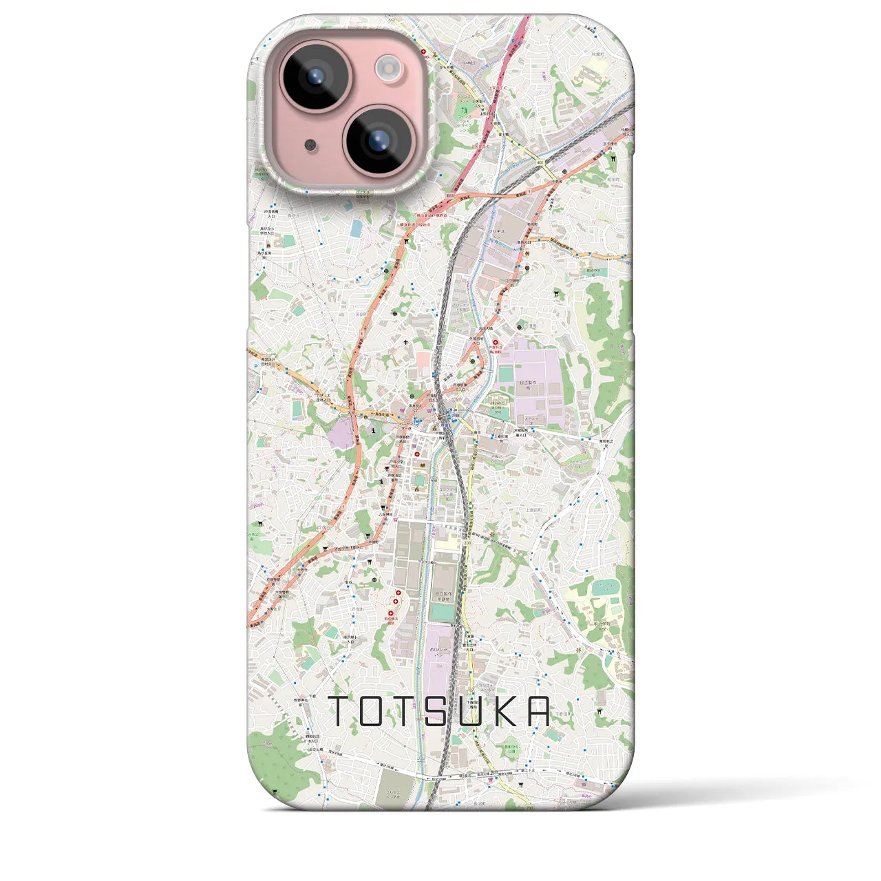 【戸塚(神奈川県)】地図柄iPhoneケース(バックカバータイプ)