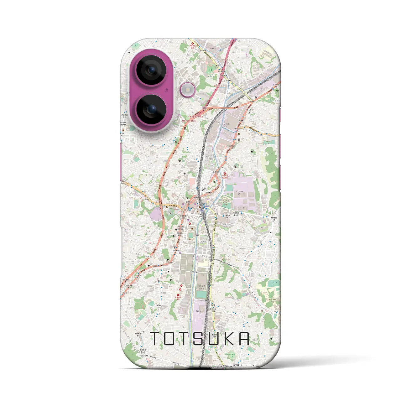 【戸塚(神奈川県)】地図柄iPhoneケース(バックカバータイプ)
