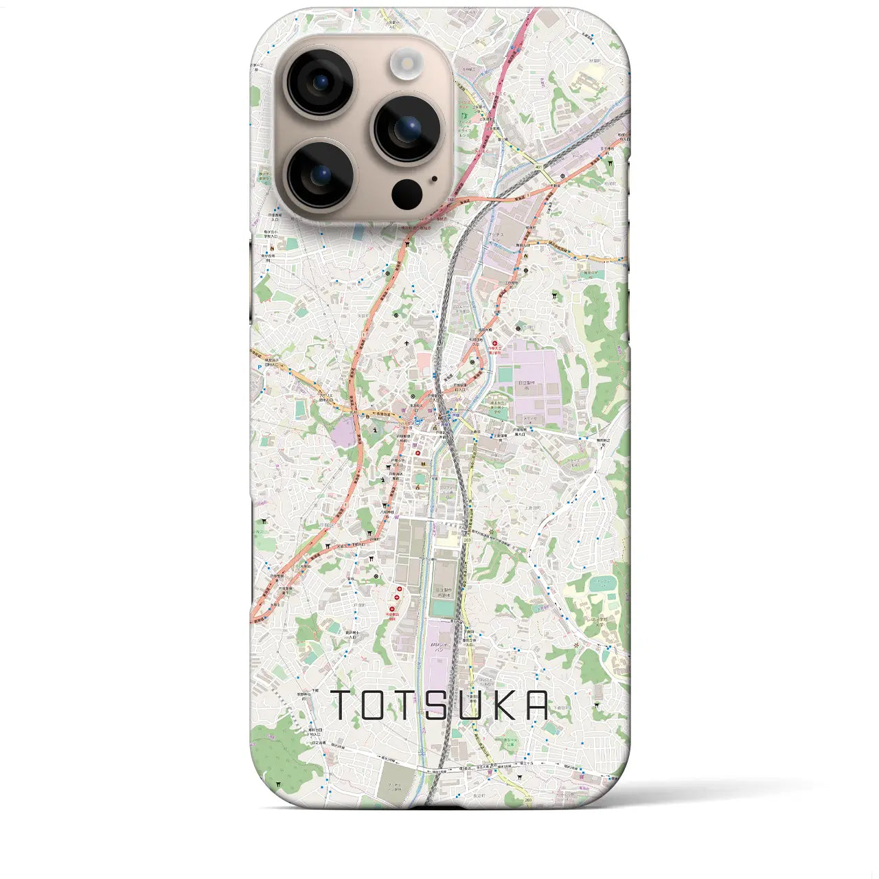 【戸塚(神奈川県)】地図柄iPhoneケース(バックカバータイプ)