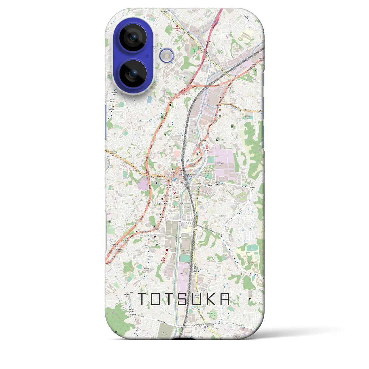 【戸塚(神奈川県)】地図柄iPhoneケース(バックカバータイプ)ナチュラル・iPhone 16 Pro Max 用