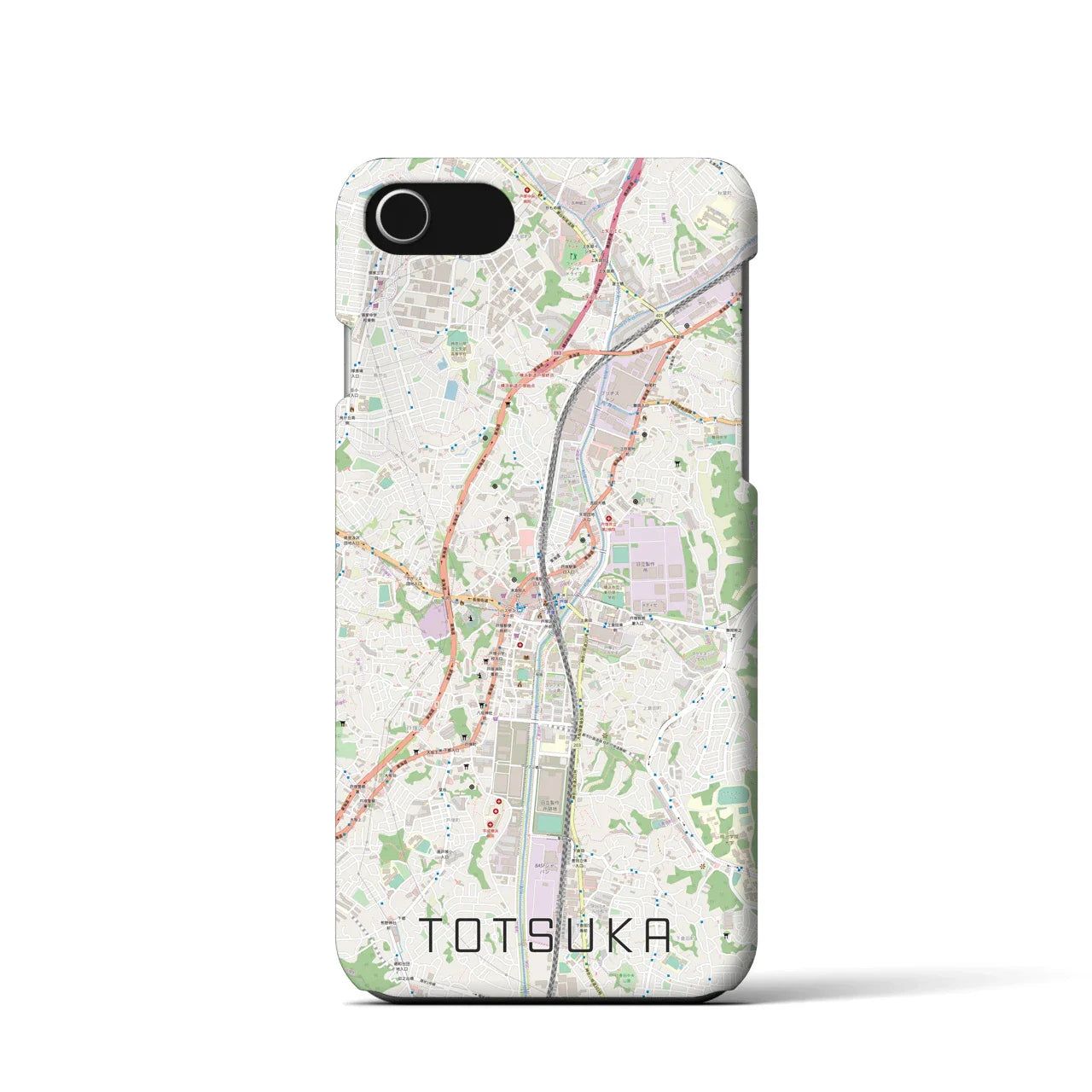 【戸塚(神奈川県)】地図柄iPhoneケース(バックカバータイプ)
