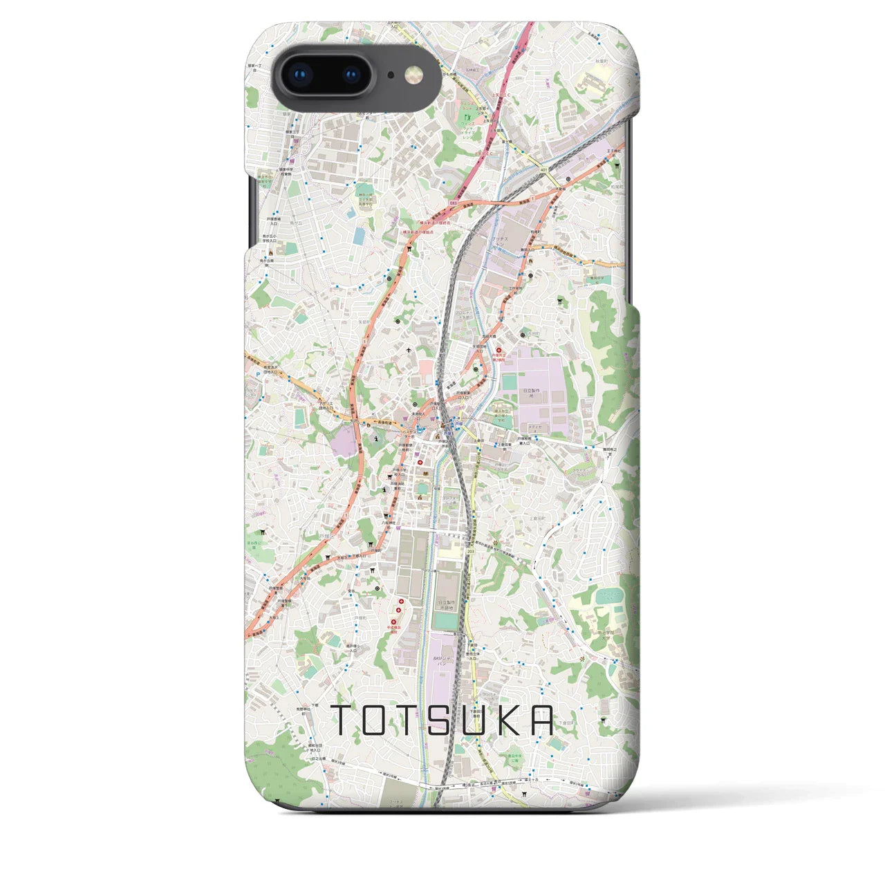 【戸塚(神奈川県)】地図柄iPhoneケース(バックカバータイプ)