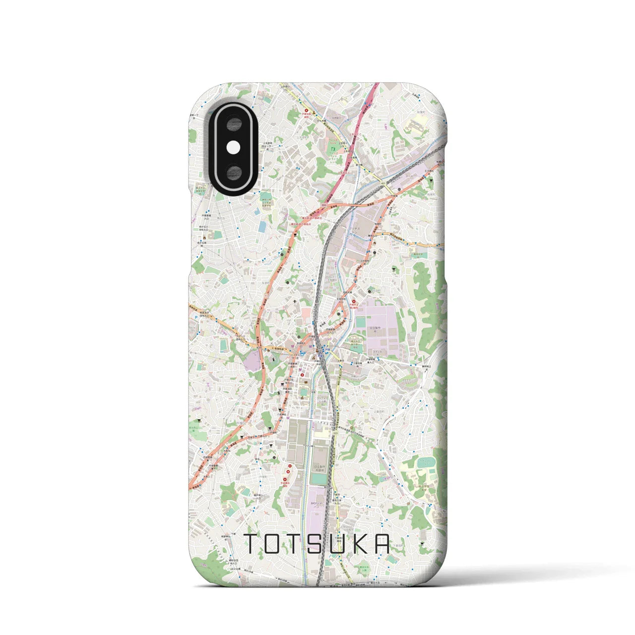 【戸塚(神奈川県)】地図柄iPhoneケース(バックカバータイプ)