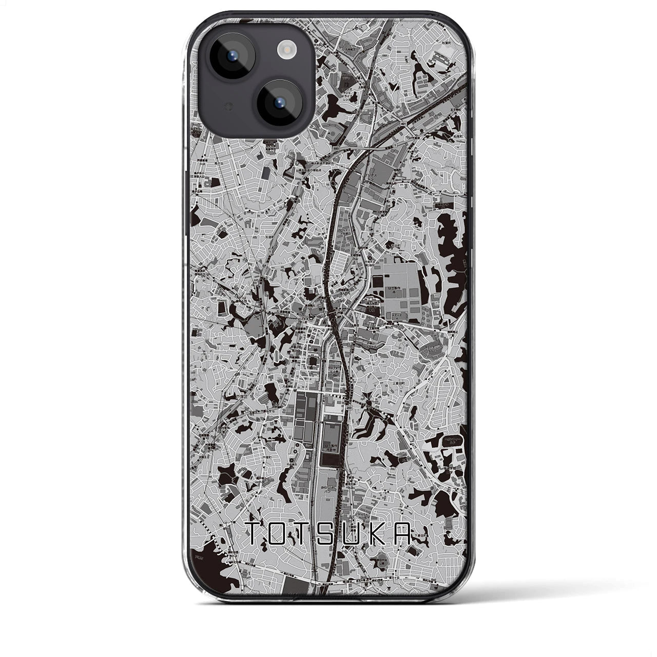 【戸塚(神奈川県)】地図柄iPhoneケース(クリアタイプ)